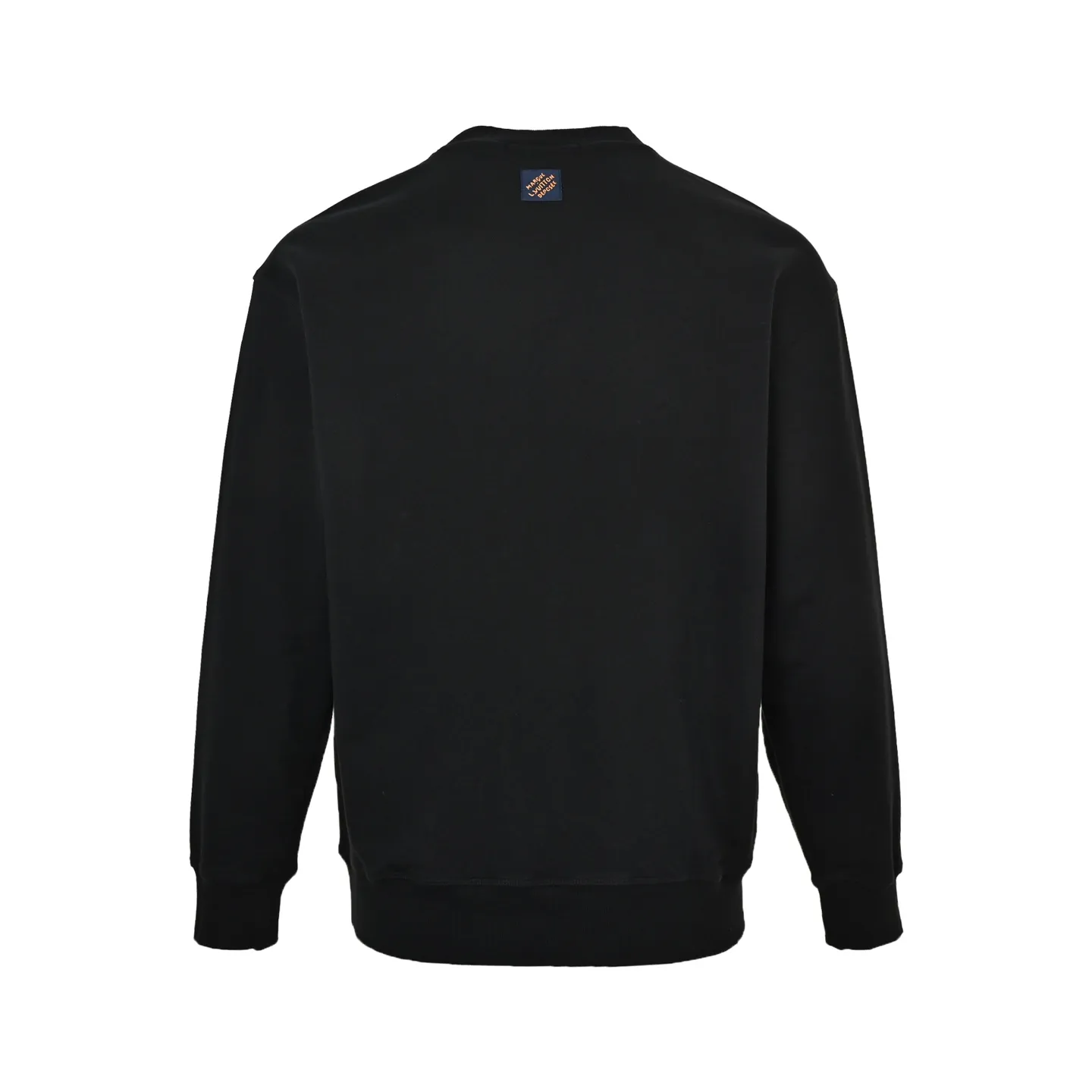 Louis Vuitton/Louis Vuitton leather label letter embroidered crew neck sweatshirt